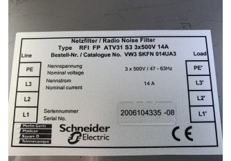 Buy Schneider Electric RFI FP ATV31S3 3*500V 14A-InStock